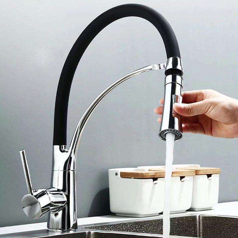 Modern 1-Handle Faucets Copper Touchless with Water Dispenser Standard Kitchen Faucet Clearhalo 'Home Improvement' 'home_improvement' 'home_improvement_kitchen_faucets' 'Kitchen Faucets' 'Kitchen Remodel & Kitchen Fixtures' 'Kitchen Sinks & Faucet Components' 'kitchen_faucets' 1200x1200_d91f0d00-cebc-4edf-91fb-dd11f174bf7a