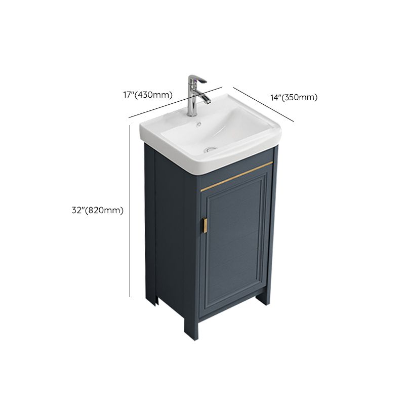 Single Blue Freestanding Bathroom Vanity Modern Metal Base Bath Vanity Clearhalo 'Bathroom Remodel & Bathroom Fixtures' 'Bathroom Vanities' 'bathroom_vanities' 'Home Improvement' 'home_improvement' 'home_improvement_bathroom_vanities' 1200x1200_d986c222-f227-4f2b-a013-a94aadce2ef8