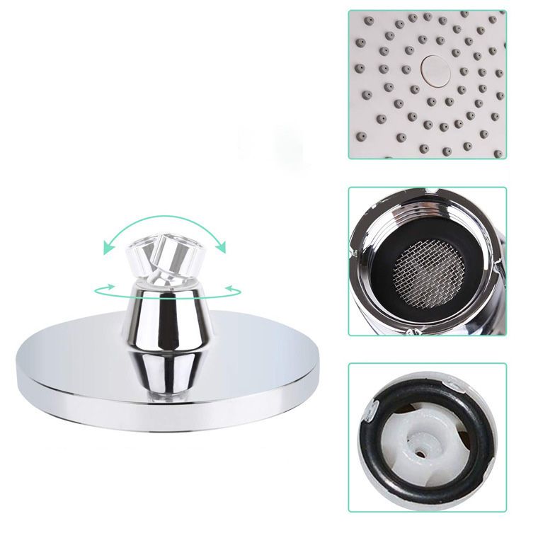Round Fixed Shower Head Silver Single Spray Wall-Mount Shower Head Clearhalo 'Bathroom Remodel & Bathroom Fixtures' 'Home Improvement' 'home_improvement' 'home_improvement_shower_heads' 'Shower Heads' 'shower_heads' 'Showers & Bathtubs Plumbing' 'Showers & Bathtubs' 1200x1200_d9b412ea-fe60-4d7c-a2fa-2957d314ec20