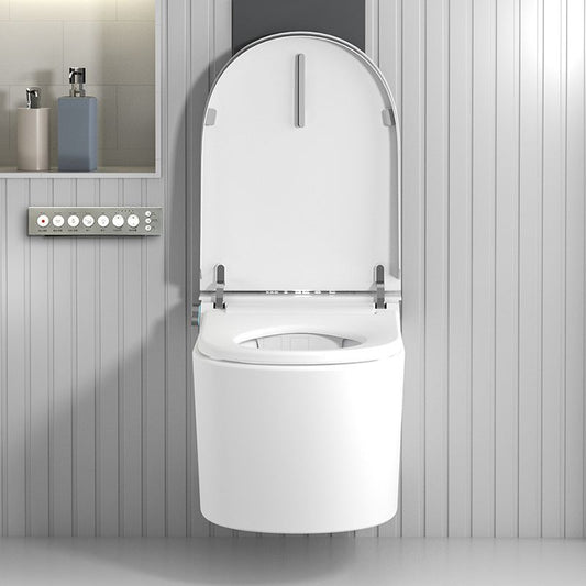 Elongated Ceramic Wall Mounted Bidet with Heated Seat and Dryer Clearhalo 'Bathroom Remodel & Bathroom Fixtures' 'Bidets' 'Home Improvement' 'home_improvement' 'home_improvement_bidets' 'Toilets & Bidets' 1200x1200_d9b99725-fe33-45df-a958-c7ba3d48898a