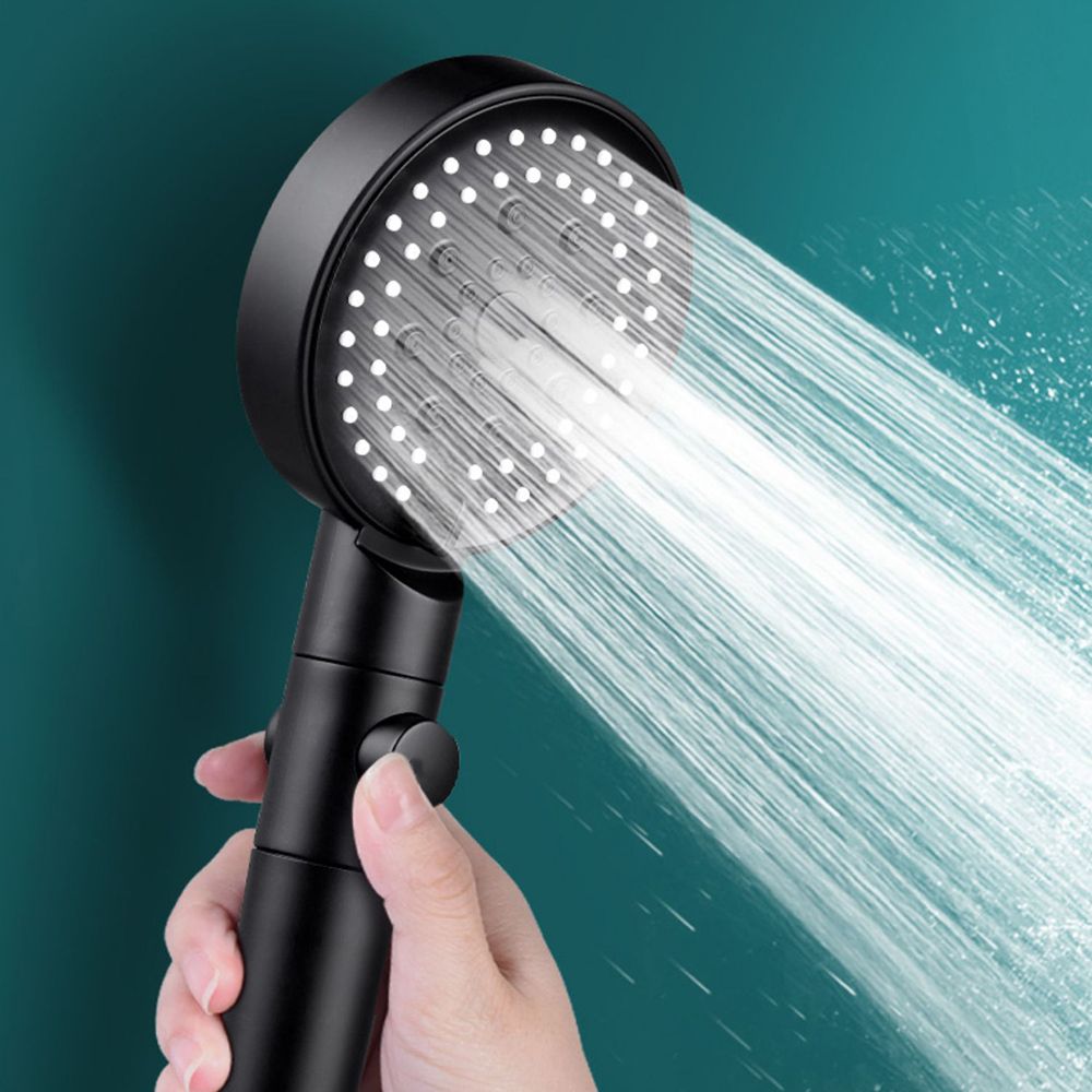 Round Pressurized Shower Head 6-Setting Adjustable Water Flow Handheld Shower Head Clearhalo 'Bathroom Remodel & Bathroom Fixtures' 'Home Improvement' 'home_improvement' 'home_improvement_shower_heads' 'Shower Heads' 'shower_heads' 'Showers & Bathtubs Plumbing' 'Showers & Bathtubs' 1200x1200_d9c26828-8b31-4061-969f-de9dc90b34d4