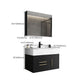Glam Wall Mount Bathroom Vanity Black Ceramic Single-Sink Rectangular Vanity Set Clearhalo 'Bathroom Remodel & Bathroom Fixtures' 'Bathroom Vanities' 'bathroom_vanities' 'Home Improvement' 'home_improvement' 'home_improvement_bathroom_vanities' 1200x1200_d9ce17f0-25ce-47a2-9911-2427c49ede3f