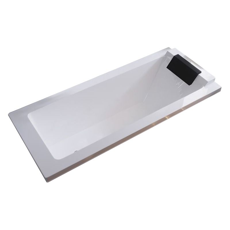 Acrylic White Rectangular Bath Modern Drop-in Soaking Bathtub Clearhalo 'Bathroom Remodel & Bathroom Fixtures' 'Bathtubs' 'Home Improvement' 'home_improvement' 'home_improvement_bathtubs' 'Showers & Bathtubs' 1200x1200_d9e0c903-1d8f-4685-bdb7-abc37df83a4f