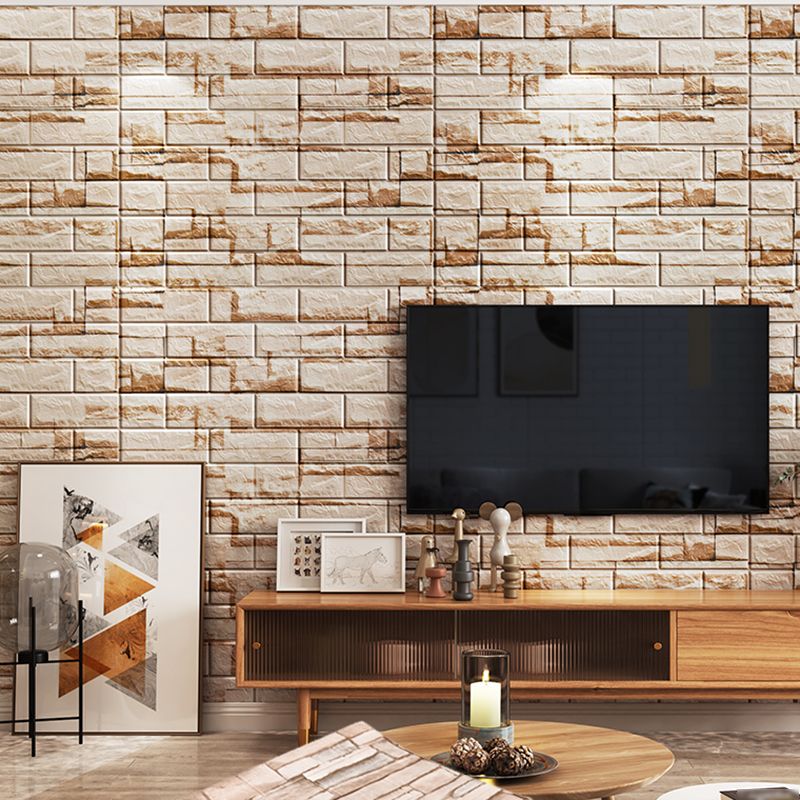 Industrial Wall Plank 3D Brick Wall Panels Waterproof Stick Wall Tile Set of 10 Clearhalo 'Flooring 'Home Improvement' 'home_improvement' 'home_improvement_wall_paneling' 'Wall Paneling' 'wall_paneling' 'Walls & Ceilings' Walls and Ceiling' 1200x1200_d9f25a1a-221e-4a3e-a06a-ef60d27a0dd3