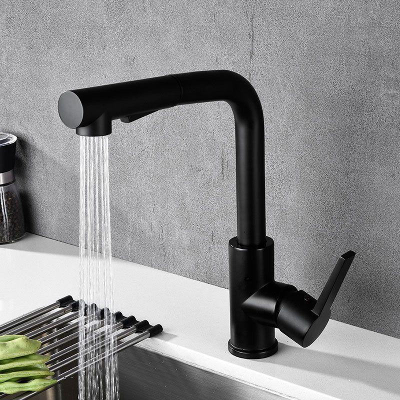 Modern Style Copper Kitchen Faucet Single Handle Low Arc Kitchen Faucet Clearhalo 'Home Improvement' 'home_improvement' 'home_improvement_kitchen_faucets' 'Kitchen Faucets' 'Kitchen Remodel & Kitchen Fixtures' 'Kitchen Sinks & Faucet Components' 'kitchen_faucets' 1200x1200_d9fcdf85-60c9-400a-b062-f6255f091824