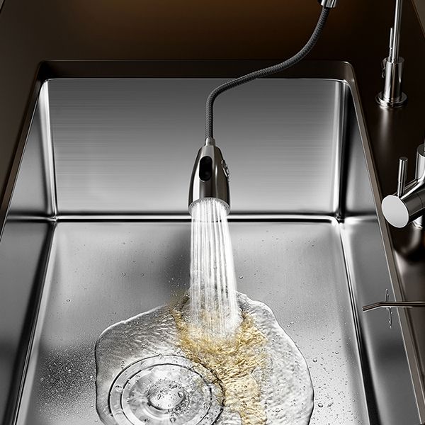Single Bowl Kitchen Sink Stainless Steel Rectangular Undermount Kitchen Sink with Faucet Clearhalo 'Home Improvement' 'home_improvement' 'home_improvement_kitchen_sinks' 'Kitchen Remodel & Kitchen Fixtures' 'Kitchen Sinks & Faucet Components' 'Kitchen Sinks' 'kitchen_sinks' 1200x1200_da002b1a-77c4-44ea-a8c6-394b86995511