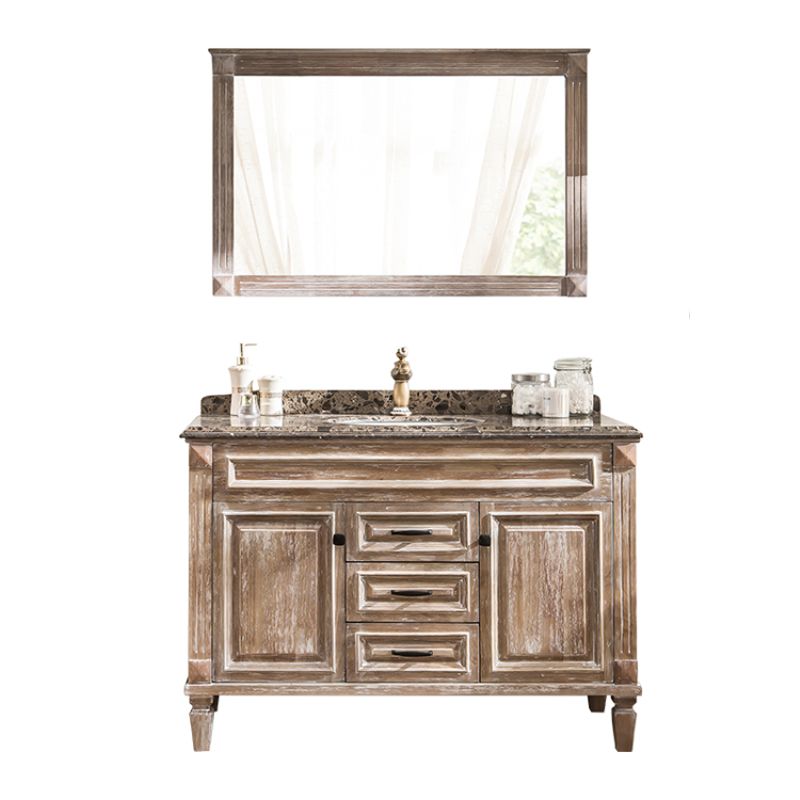 Wood Traditional Sink Vanity Freestanding Bathroom Sink Vanity with Mirror Clearhalo 'Bathroom Remodel & Bathroom Fixtures' 'Bathroom Vanities' 'bathroom_vanities' 'Home Improvement' 'home_improvement' 'home_improvement_bathroom_vanities' 1200x1200_da076baf-c5dc-4c30-bbe5-1fd8c6b7eeff