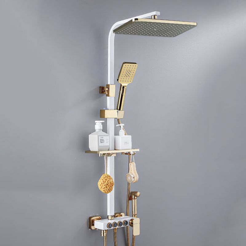 Modern Style Shower System Wall Mounted Spot Resist Shower System with Hand Shower Clearhalo 'Bathroom Remodel & Bathroom Fixtures' 'Home Improvement' 'home_improvement' 'home_improvement_shower_faucets' 'Shower Faucets & Systems' 'shower_faucets' 'Showers & Bathtubs Plumbing' 'Showers & Bathtubs' 1200x1200_da216d1a-6eb2-425a-ac6e-e1044cdb3624