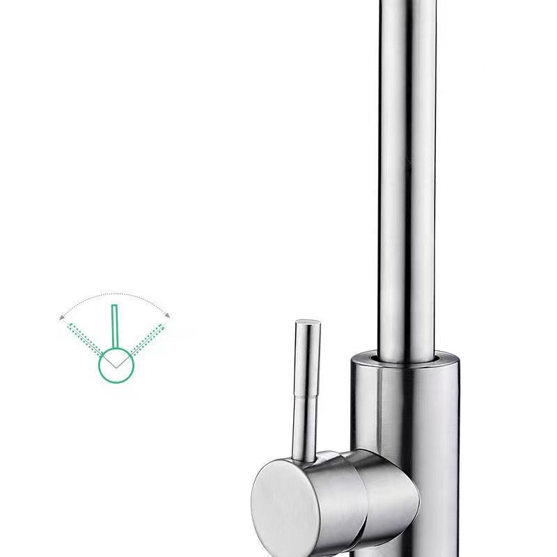 Modern 1-Handle Faucets Touchless Stainless Steel Standard Kitchen Faucets Clearhalo 'Home Improvement' 'home_improvement' 'home_improvement_kitchen_faucets' 'Kitchen Faucets' 'Kitchen Remodel & Kitchen Fixtures' 'Kitchen Sinks & Faucet Components' 'kitchen_faucets' 1200x1200_da2e7ef4-07f2-4eed-8e66-4cc74b1a0bc9
