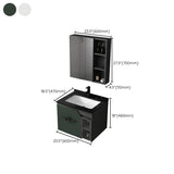 Metal Frame Bath Vanity Mirror Rectangle Wall Mount Single Sink Bathroom Vanity Set Clearhalo 'Bathroom Remodel & Bathroom Fixtures' 'Bathroom Vanities' 'bathroom_vanities' 'Home Improvement' 'home_improvement' 'home_improvement_bathroom_vanities' 1200x1200_da4babce-1bf3-4db9-b9d8-e493e78608f1