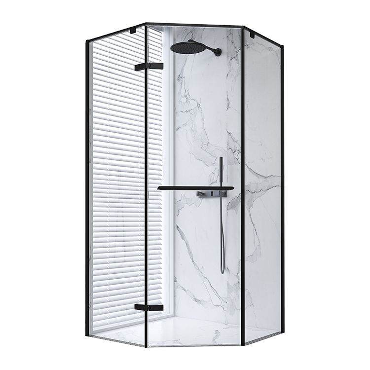 Neo-Angle Shower Enclosure Semi Frameless Door Hinged Shower Room Clearhalo 'Bathroom Remodel & Bathroom Fixtures' 'Home Improvement' 'home_improvement' 'home_improvement_shower_stalls_enclosures' 'Shower Stalls & Enclosures' 'shower_stalls_enclosures' 'Showers & Bathtubs' 1200x1200_da53e410-9165-4fda-beac-49ff939136b5