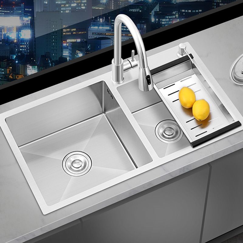 Dirt Resistant Kitchen Sink Soundproof Design Stainless Steel Drop-In Kitchen Sink Clearhalo 'Home Improvement' 'home_improvement' 'home_improvement_kitchen_sinks' 'Kitchen Remodel & Kitchen Fixtures' 'Kitchen Sinks & Faucet Components' 'Kitchen Sinks' 'kitchen_sinks' 1200x1200_da5c767c-967c-403a-8cbf-2433a9a2dc55