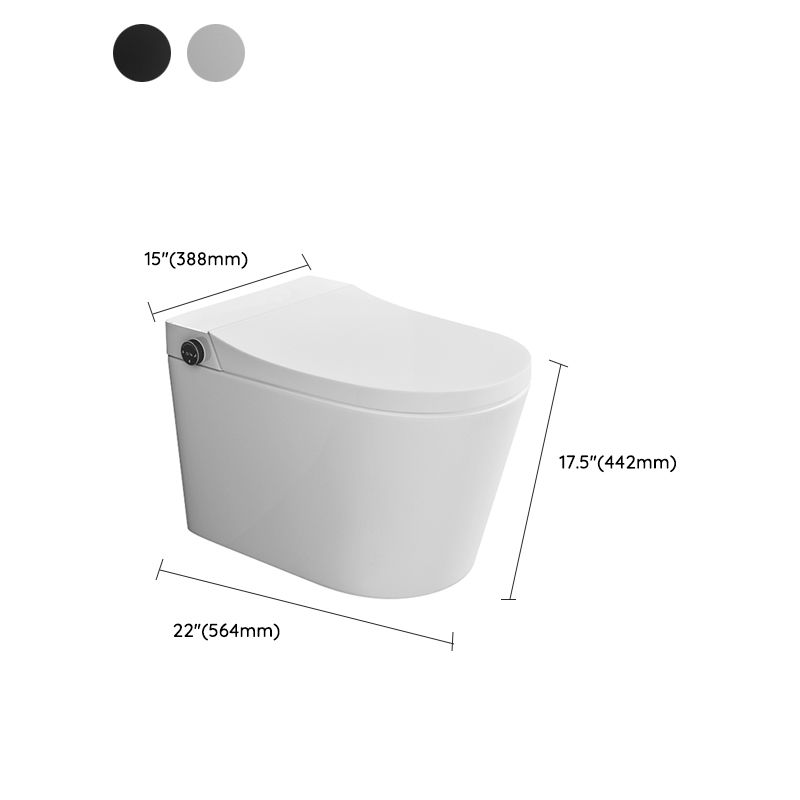 Contemporary White/Black Elongated Wall Hung Toilet Set with Heated Seat Clearhalo 'Bathroom Remodel & Bathroom Fixtures' 'Bidets' 'Home Improvement' 'home_improvement' 'home_improvement_bidets' 'Toilets & Bidets' 1200x1200_da6b47ef-65f3-4c80-b248-327b8f6ed267