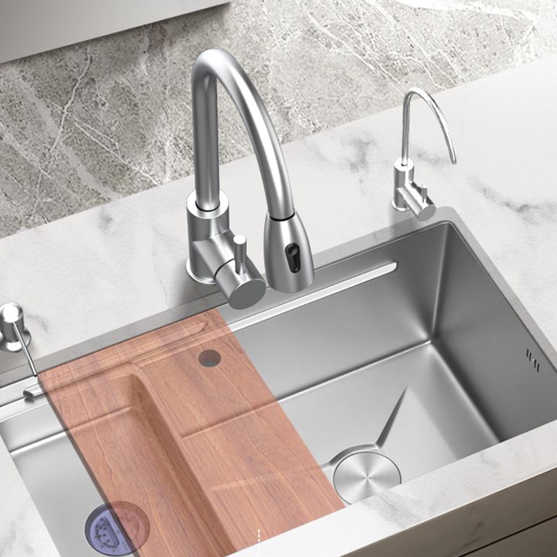 Single Basin Kitchen Sink Stainless Steel Modern Kitchen Sink Clearhalo 'Home Improvement' 'home_improvement' 'home_improvement_kitchen_sinks' 'Kitchen Remodel & Kitchen Fixtures' 'Kitchen Sinks & Faucet Components' 'Kitchen Sinks' 'kitchen_sinks' 1200x1200_da796694-cb8e-49dc-b2e5-31f403545ae5