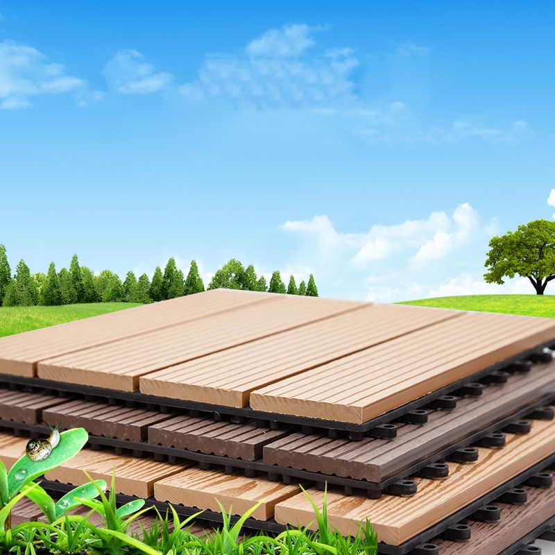 Tradition Rectangle Wood Tile Wire Brushed Brown Engineered Wood for Patio Garden Clearhalo 'Flooring 'Hardwood Flooring' 'hardwood_flooring' 'Home Improvement' 'home_improvement' 'home_improvement_hardwood_flooring' Walls and Ceiling' 1200x1200_da978e1c-fde1-430f-9dd7-a05bf57307ce