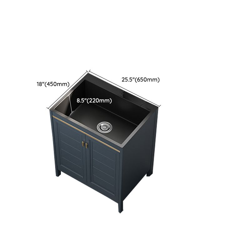 Modern Style Kitchen Sink Stainless Steel All-in-one Kitchen Sink with Drain Strainer Kit Clearhalo 'Home Improvement' 'home_improvement' 'home_improvement_kitchen_sinks' 'Kitchen Remodel & Kitchen Fixtures' 'Kitchen Sinks & Faucet Components' 'Kitchen Sinks' 'kitchen_sinks' 1200x1200_da99d512-4a1e-4c18-b9e3-9e3a61e75fba