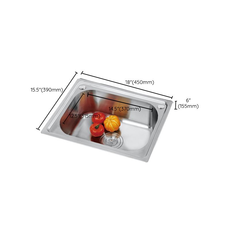 Modern Style Kitchen Sink Dirt Resistant Drop-In Kitchen Sink with Drain Assembly Clearhalo 'Home Improvement' 'home_improvement' 'home_improvement_kitchen_sinks' 'Kitchen Remodel & Kitchen Fixtures' 'Kitchen Sinks & Faucet Components' 'Kitchen Sinks' 'kitchen_sinks' 1200x1200_daaebf58-342e-446a-b6c0-b8157927a45d