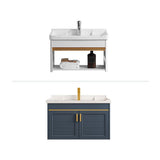 Modern Single Wall Mount Vanity Blue Ceramic Top Sink Vanity Clearhalo 'Bathroom Remodel & Bathroom Fixtures' 'Bathroom Vanities' 'bathroom_vanities' 'Home Improvement' 'home_improvement' 'home_improvement_bathroom_vanities' 1200x1200_dac0a08e-fa7f-4a95-8660-3e7df66c377c