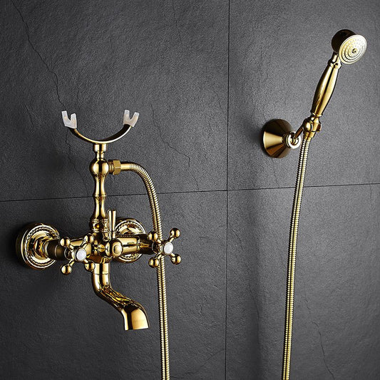 Traditional Wall Mounted Metal Claw Foot Tub Faucet Trim Low Arc Claw Foot Tub Faucet Clearhalo 'Bathroom Remodel & Bathroom Fixtures' 'Bathtub Faucets' 'bathtub_faucets' 'Home Improvement' 'home_improvement' 'home_improvement_bathtub_faucets' 1200x1200_dac33f44-eb9d-4458-a41a-71f36d9e4fce