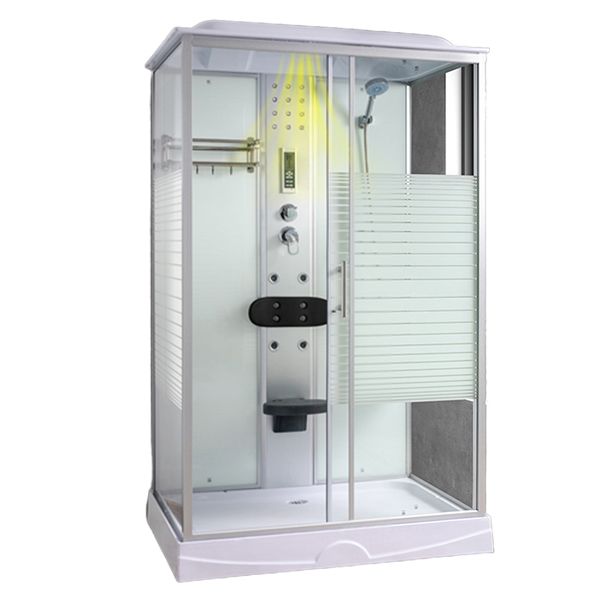 Rectangle Shower Stall Tempered Glass Shower Stall with Towel Bar Clearhalo 'Bathroom Remodel & Bathroom Fixtures' 'Home Improvement' 'home_improvement' 'home_improvement_shower_stalls_enclosures' 'Shower Stalls & Enclosures' 'shower_stalls_enclosures' 'Showers & Bathtubs' 1200x1200_dadb7f1e-f28d-423c-a820-cca2e8ed6df9