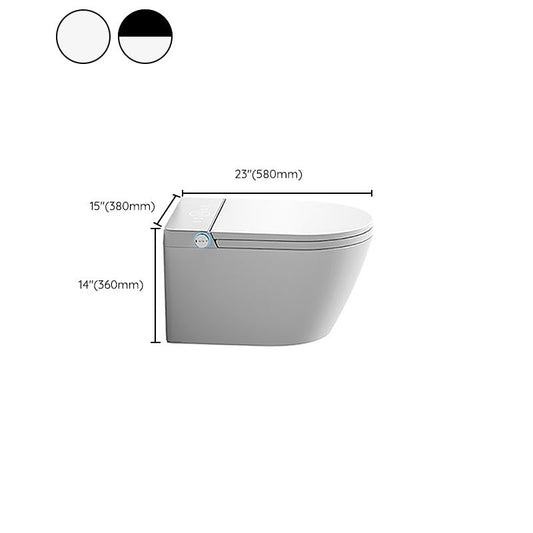 Contemporary Wall Mounted Bidet Elongated Foot Sensor Ceramic White Clearhalo 'Bathroom Remodel & Bathroom Fixtures' 'Bidets' 'Home Improvement' 'home_improvement' 'home_improvement_bidets' 'Toilets & Bidets' 1200x1200_dae7d9ce-57d4-492f-93d6-1a60b023419b