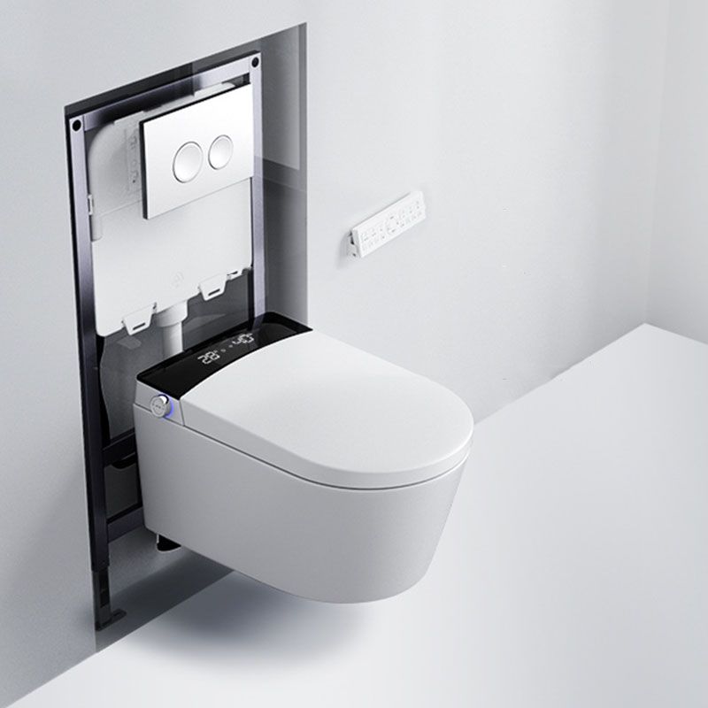 Elongated Toilet Wall Hung 1-Piece Automatic UV Sterilization Toilet with Concealed Tank Clearhalo 'Bathroom Remodel & Bathroom Fixtures' 'Home Improvement' 'home_improvement' 'home_improvement_toilets' 'Toilets & Bidets' 'Toilets' 1200x1200_daf3e5b3-2c14-4a61-813a-53b6acc1920a