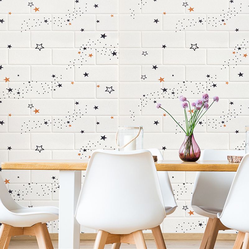 XPE Foam Wall Paneling Star Print Square Waterproof Wall Paneling for Living Room Clearhalo 'Flooring 'Home Improvement' 'home_improvement' 'home_improvement_wall_paneling' 'Wall Paneling' 'wall_paneling' 'Walls & Ceilings' Walls and Ceiling' 1200x1200_db01bfe2-e789-4432-8c46-e270c4d98cba