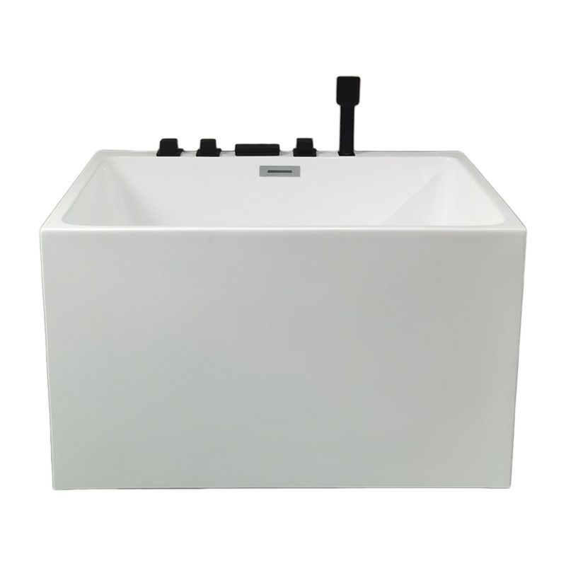 Antique Finish Soaking Bathtub Modern Rectangular Back to Wall Bath Tub Clearhalo 'Bathroom Remodel & Bathroom Fixtures' 'Bathtubs' 'Home Improvement' 'home_improvement' 'home_improvement_bathtubs' 'Showers & Bathtubs' 1200x1200_db2d6767-df4b-4e2c-9a3f-a9a6f4a1552c