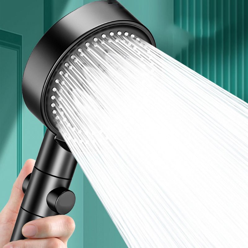 Modern 6 Setting Shower Head Adjustable Spray Pattern Matte Black Round Shower Head Clearhalo 'Bathroom Remodel & Bathroom Fixtures' 'Home Improvement' 'home_improvement' 'home_improvement_shower_heads' 'Shower Heads' 'shower_heads' 'Showers & Bathtubs Plumbing' 'Showers & Bathtubs' 1200x1200_db3679f6-d017-4785-b612-003b918d0b47