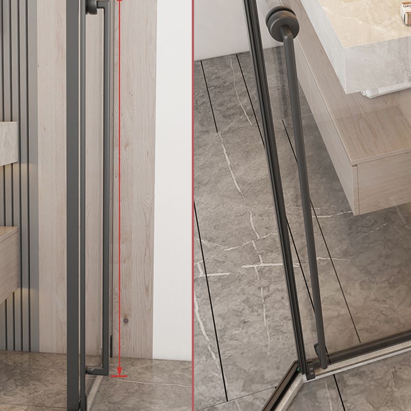 Framed Single Sliding Shower Doors Transparent Shower Bath Door Clearhalo 'Bathroom Remodel & Bathroom Fixtures' 'Home Improvement' 'home_improvement' 'home_improvement_shower_tub_doors' 'Shower and Tub Doors' 'shower_tub_doors' 'Showers & Bathtubs' 1200x1200_db37535e-3aa1-47dd-a096-85d18bebefa4