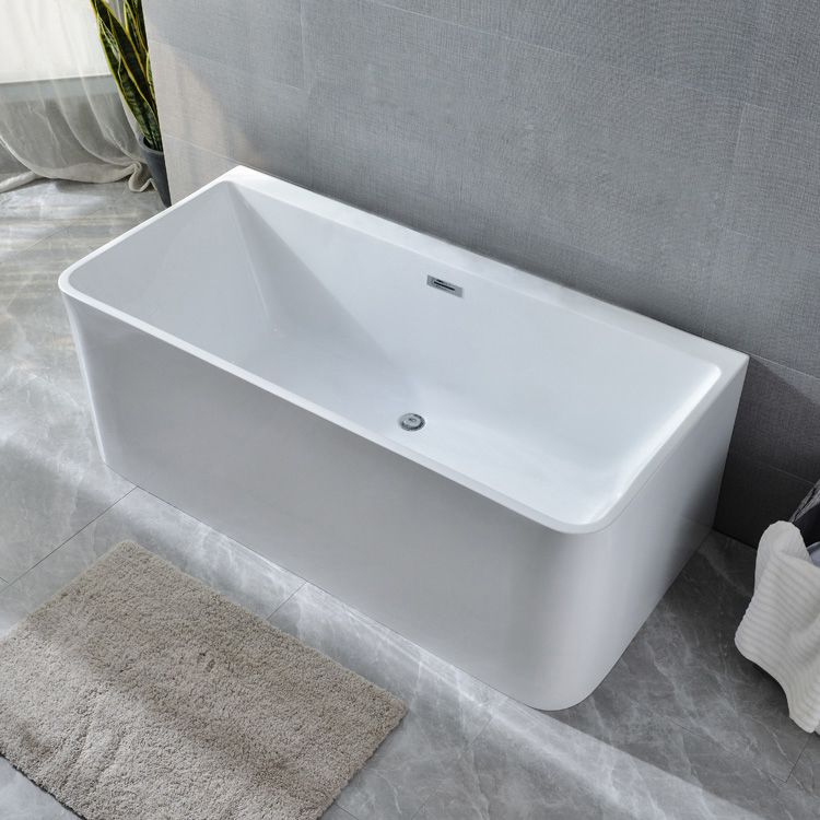 Back to Wall Bathtub Rectangular Antique Finish Soaking Bath Clearhalo 'Bathroom Remodel & Bathroom Fixtures' 'Bathtubs' 'Home Improvement' 'home_improvement' 'home_improvement_bathtubs' 'Showers & Bathtubs' 1200x1200_db682001-fed5-49c9-b8ba-ec38f18f4123