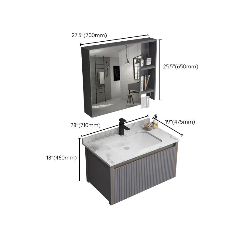 Wall Mount Bathroom Vanity Set Modern Faucet Included Bathroom Sink Vanity Clearhalo 'Bathroom Remodel & Bathroom Fixtures' 'Bathroom Vanities' 'bathroom_vanities' 'Home Improvement' 'home_improvement' 'home_improvement_bathroom_vanities' 1200x1200_db7732b8-f642-407e-8a57-f19b48dedd85