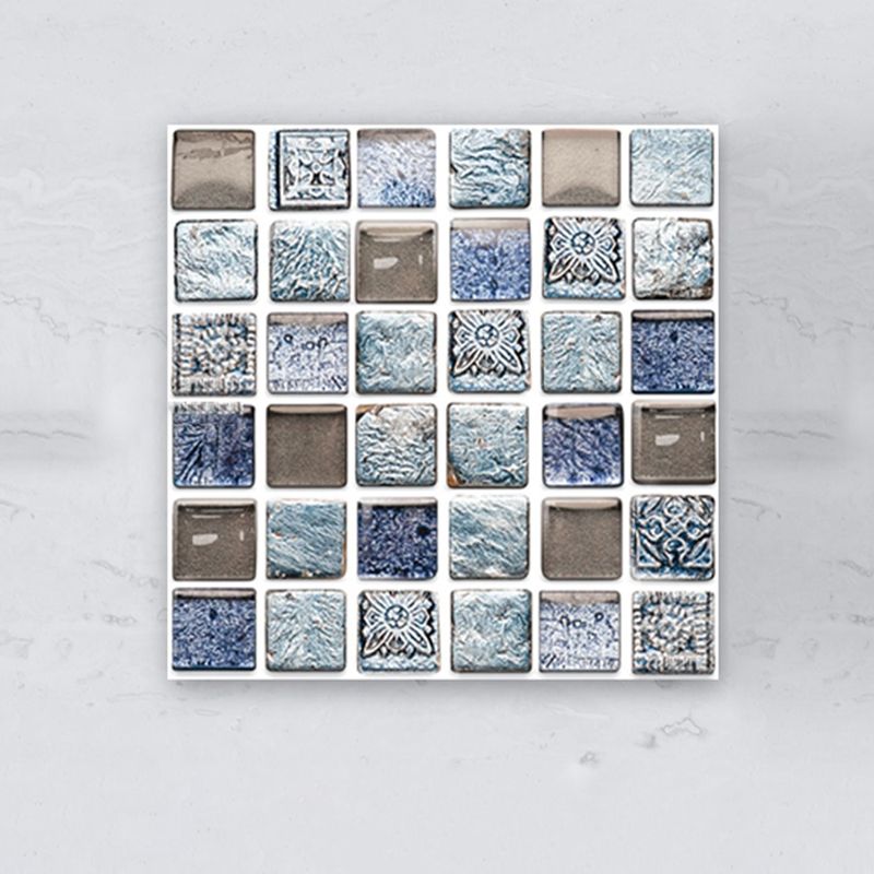 Plastic Peel and Stick Tiles Mosaic Tile Grid Square Waterproof Peel & Stick Tile 10-Pack Clearhalo 'Flooring 'Home Improvement' 'home_improvement' 'home_improvement_peel_stick_blacksplash' 'Peel & Stick Backsplash Tile' 'peel_stick_blacksplash' 'Walls & Ceilings' Walls and Ceiling' 1200x1200_db8fd9be-3062-4b25-9640-54c59a537015