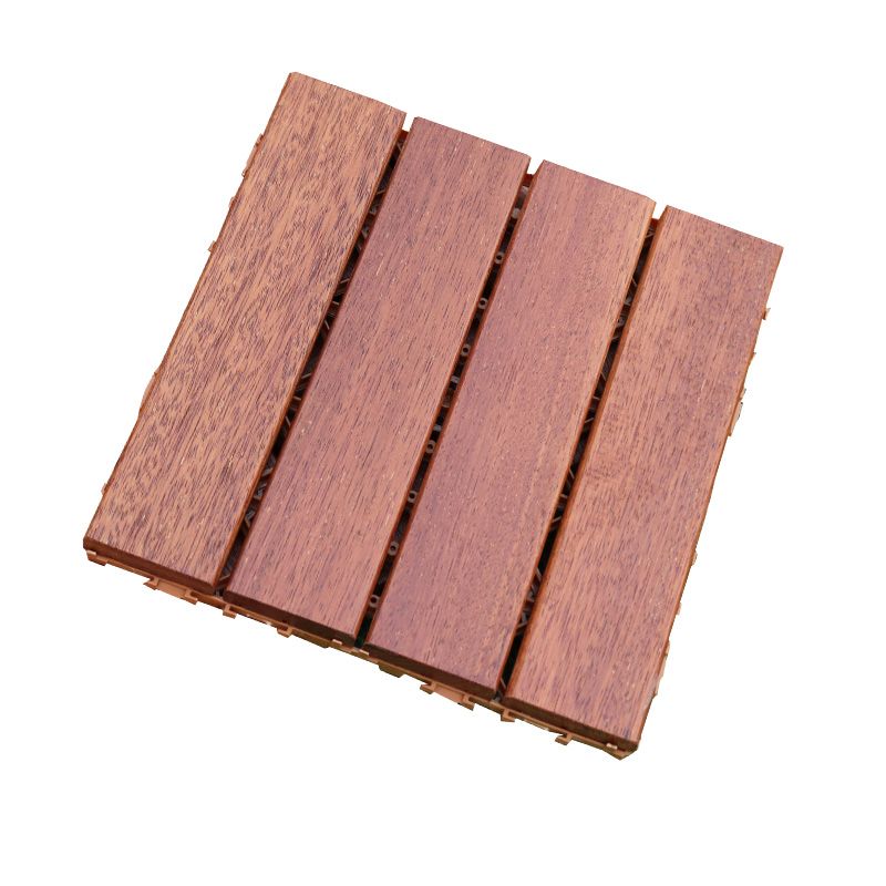 Rectangle Teak Floor Tile Water Resistant Click Lock Wooden Floor for Balcony Clearhalo 'Flooring 'Hardwood Flooring' 'hardwood_flooring' 'Home Improvement' 'home_improvement' 'home_improvement_hardwood_flooring' Walls and Ceiling' 1200x1200_dbad9b11-a8ed-407a-8dae-a1f23461a806