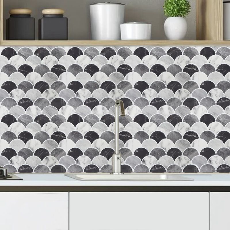Modern Peel and Stick Tiles PVC Fish Scale Peel and Stick Backsplash Clearhalo 'Flooring 'Home Improvement' 'home_improvement' 'home_improvement_peel_stick_blacksplash' 'Peel & Stick Backsplash Tile' 'peel_stick_blacksplash' 'Walls & Ceilings' Walls and Ceiling' 1200x1200_dbae6986-24eb-483f-aaa7-bfca6ef8be0a