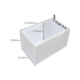 Modern Stand Alone White Bath Acrylic Rectangular Soaking Bathtub Clearhalo 'Bathroom Remodel & Bathroom Fixtures' 'Bathtubs' 'Home Improvement' 'home_improvement' 'home_improvement_bathtubs' 'Showers & Bathtubs' 1200x1200_dbb8f0b7-ed23-4b54-9fb4-4dc6d6c8284a