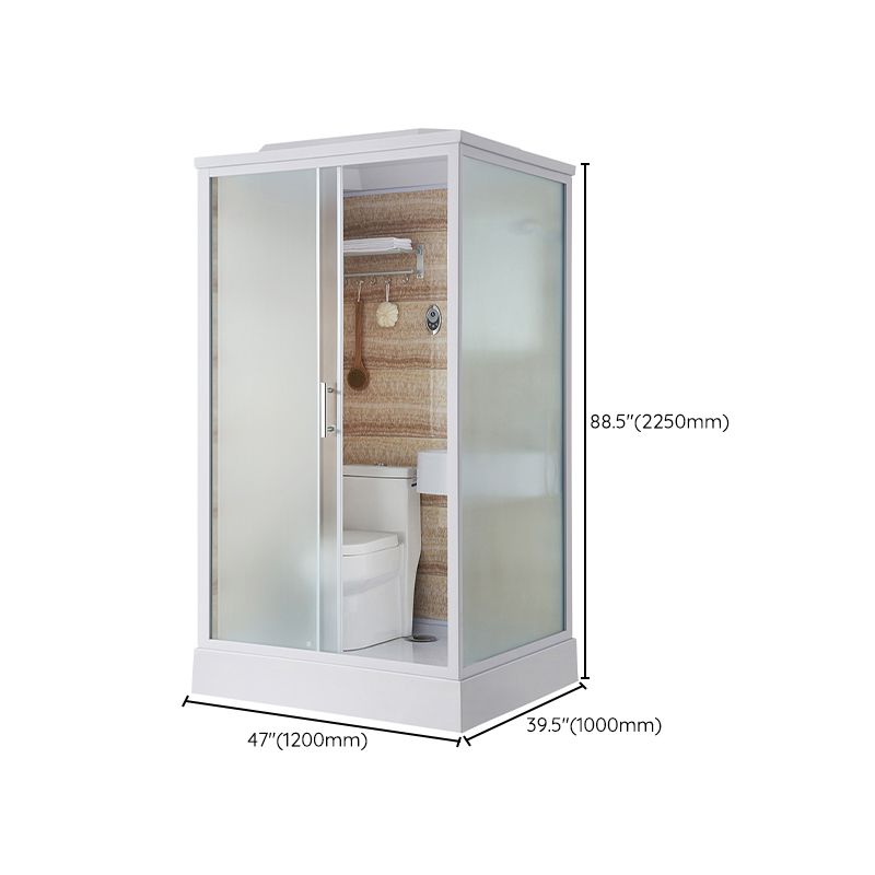 Contemporary Rectangle Shower Stall Clear Framed Shower Stall with Ceiling Clearhalo 'Bathroom Remodel & Bathroom Fixtures' 'Home Improvement' 'home_improvement' 'home_improvement_shower_stalls_enclosures' 'Shower Stalls & Enclosures' 'shower_stalls_enclosures' 'Showers & Bathtubs' 1200x1200_dbc5b125-d716-4b35-8352-384c309912e6
