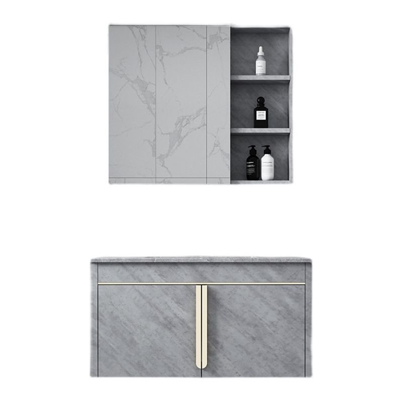 Contemporary Sink Cabinet Mirror Cabinet Vanity Cabinet for Bathroom Clearhalo 'Bathroom Remodel & Bathroom Fixtures' 'Bathroom Vanities' 'bathroom_vanities' 'Home Improvement' 'home_improvement' 'home_improvement_bathroom_vanities' 1200x1200_dbe86151-621d-41fa-91c3-38b086392080