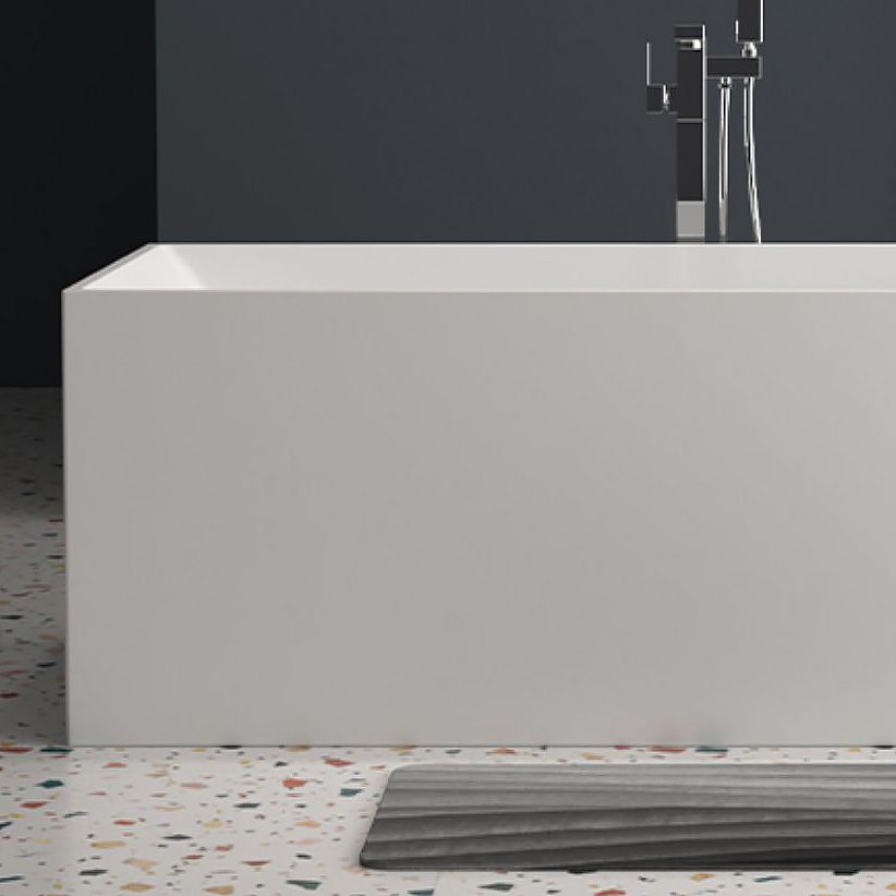 Stand Alone Rectangular Bath Modern Acrylic Soaking Back to Wall Bathtub Clearhalo 'Bathroom Remodel & Bathroom Fixtures' 'Bathtubs' 'Home Improvement' 'home_improvement' 'home_improvement_bathtubs' 'Showers & Bathtubs' 1200x1200_dbe8c900-d659-4be0-b8fb-defc79505321