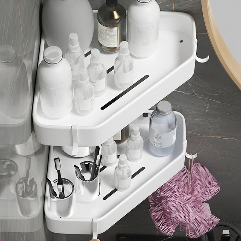 Black/White Bathroom Set Modern 1/2/3 - Piece Anti-rust Bath Shelf Clearhalo 'Bathroom Hardware Sets' 'Bathroom Hardware' 'Bathroom Remodel & Bathroom Fixtures' 'bathroom_hardware_sets' 'Home Improvement' 'home_improvement' 'home_improvement_bathroom_hardware_sets' 1200x1200_dbe9c8da-6b99-4a3a-989f-79425e5f9144