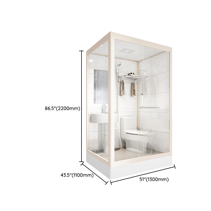 Clear and Frosted Shower Enclosure Easy Clean Glass Shower Kit Clearhalo 'Bathroom Remodel & Bathroom Fixtures' 'Home Improvement' 'home_improvement' 'home_improvement_shower_stalls_enclosures' 'Shower Stalls & Enclosures' 'shower_stalls_enclosures' 'Showers & Bathtubs' 1200x1200_dbf108e7-cfb7-4492-90c5-416169007a03
