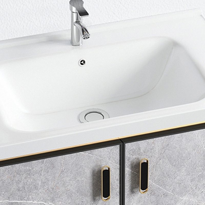 Modern Aluminium Faucet Included Bathroom Sink Vanity with Soft Close Door Clearhalo 'Bathroom Remodel & Bathroom Fixtures' 'Bathroom Vanities' 'bathroom_vanities' 'Home Improvement' 'home_improvement' 'home_improvement_bathroom_vanities' 1200x1200_dbf524b1-b71d-4a31-af1e-81e47072def7