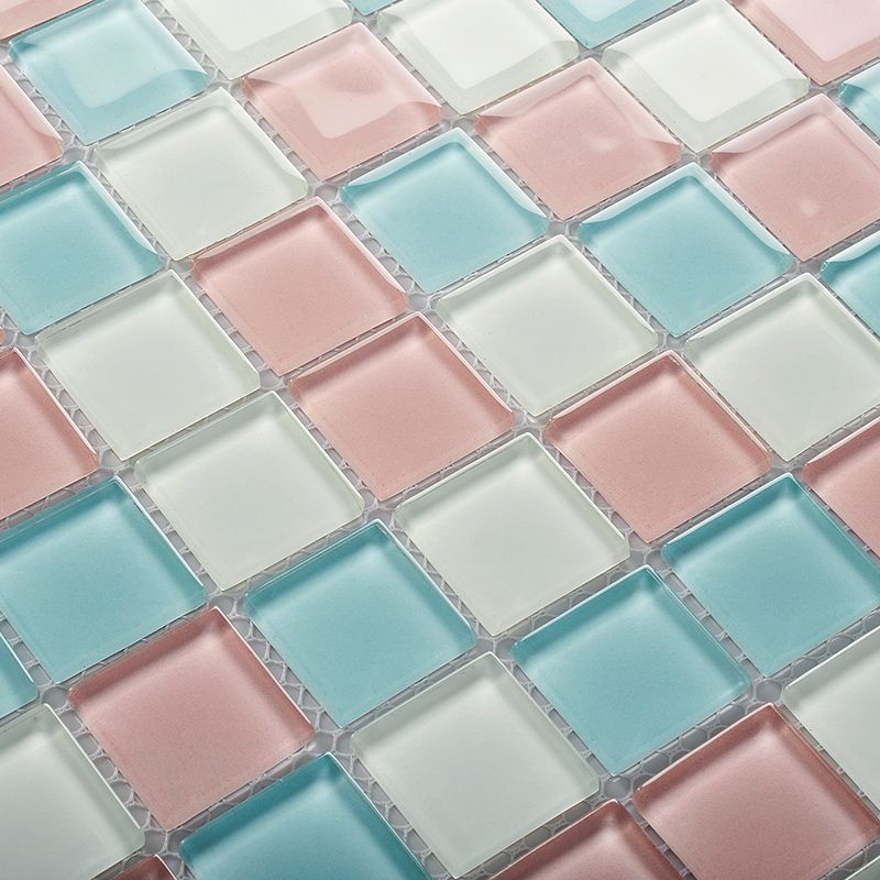 12" x 12" Peel & Stick Tie Glass Square Grid Mosaic Peel and Stick Tile 10-Pack Clearhalo 'Flooring 'Home Improvement' 'home_improvement' 'home_improvement_peel_stick_blacksplash' 'Peel & Stick Backsplash Tile' 'peel_stick_blacksplash' 'Walls & Ceilings' Walls and Ceiling' 1200x1200_dbf8f630-90a0-4366-9dac-cefd5f70c94b