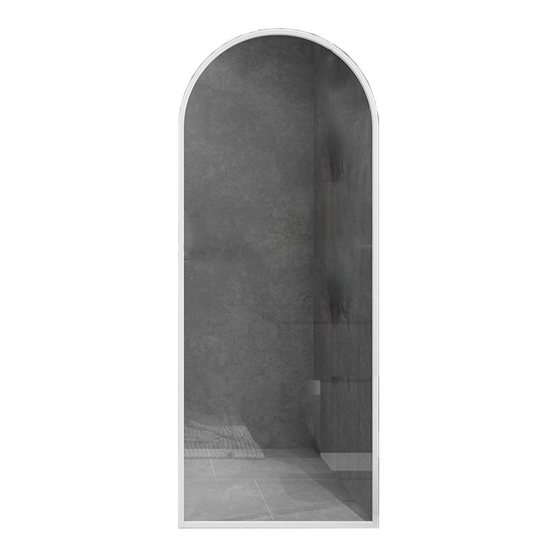 White Framed Fixed Glass Panel Scratch Resistant Fixed Glass Panel Clearhalo 'Bathroom Remodel & Bathroom Fixtures' 'Home Improvement' 'home_improvement' 'home_improvement_shower_tub_doors' 'Shower and Tub Doors' 'shower_tub_doors' 'Showers & Bathtubs' 1200x1200_dc058687-e25e-4530-9971-4737b27a0cc8