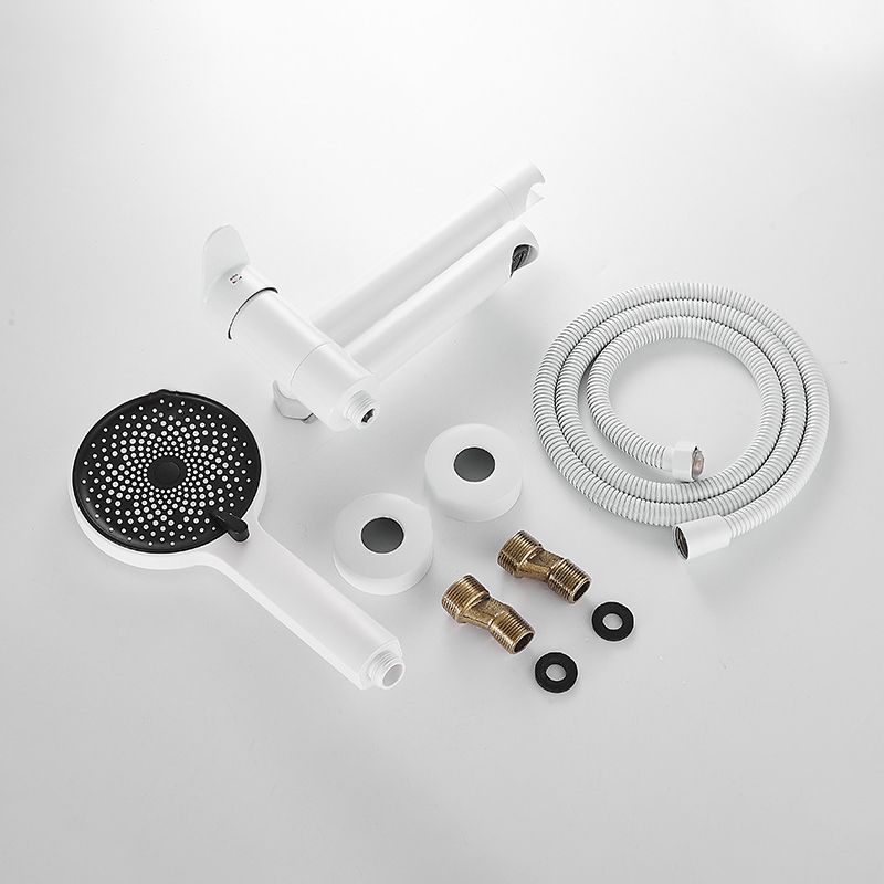 Lever Handle Shower Faucet Single Hand Shower with Shower Hose Clearhalo 'Bathroom Remodel & Bathroom Fixtures' 'Home Improvement' 'home_improvement' 'home_improvement_shower_faucets' 'Shower Faucets & Systems' 'shower_faucets' 'Showers & Bathtubs Plumbing' 'Showers & Bathtubs' 1200x1200_dc0ed107-9f31-46d1-8ae5-12d51d153bdb