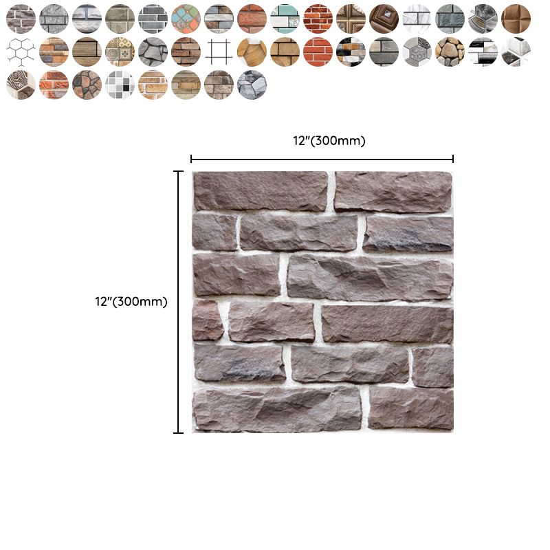 Plastic Peel and Stick Tiles 3D Square Waterproof Peel and Stick Tiles Clearhalo 'Flooring 'Home Improvement' 'home_improvement' 'home_improvement_peel_stick_blacksplash' 'Peel & Stick Backsplash Tile' 'peel_stick_blacksplash' 'Walls & Ceilings' Walls and Ceiling' 1200x1200_dc131be6-8d66-4571-8b4c-cde0ddc243f4