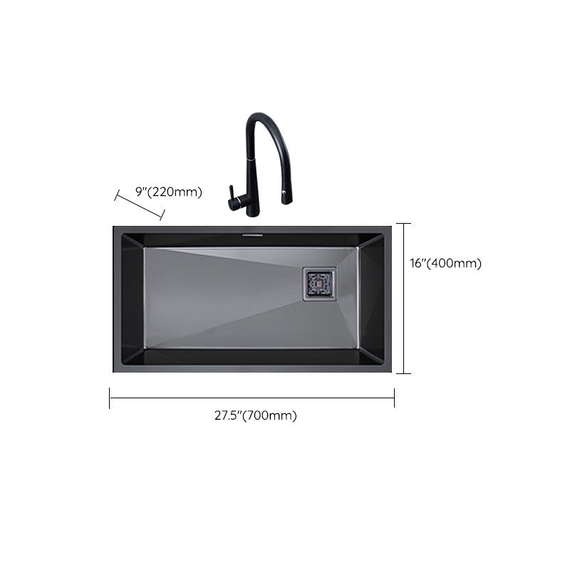 Classic Kitchen Sink Stainless Steel 1 Holes Kitchen Sink with Drain Strainer Kit Clearhalo 'Home Improvement' 'home_improvement' 'home_improvement_kitchen_sinks' 'Kitchen Remodel & Kitchen Fixtures' 'Kitchen Sinks & Faucet Components' 'Kitchen Sinks' 'kitchen_sinks' 1200x1200_dc31a122-274e-48e6-a292-8a169bb6081d