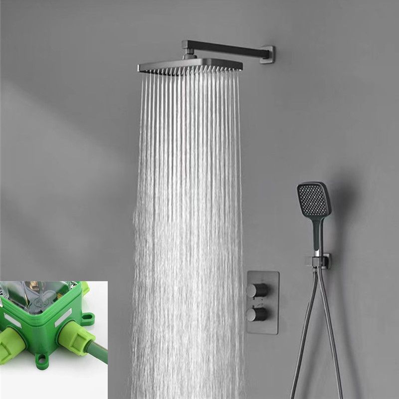 Modern Shower Head Combo Brass Temperature Control Wall Mounted Shower Combo Clearhalo 'Bathroom Remodel & Bathroom Fixtures' 'Home Improvement' 'home_improvement' 'home_improvement_shower_faucets' 'Shower Faucets & Systems' 'shower_faucets' 'Showers & Bathtubs Plumbing' 'Showers & Bathtubs' 1200x1200_dc3ccefa-8a98-427a-97e4-08364b8e02ec