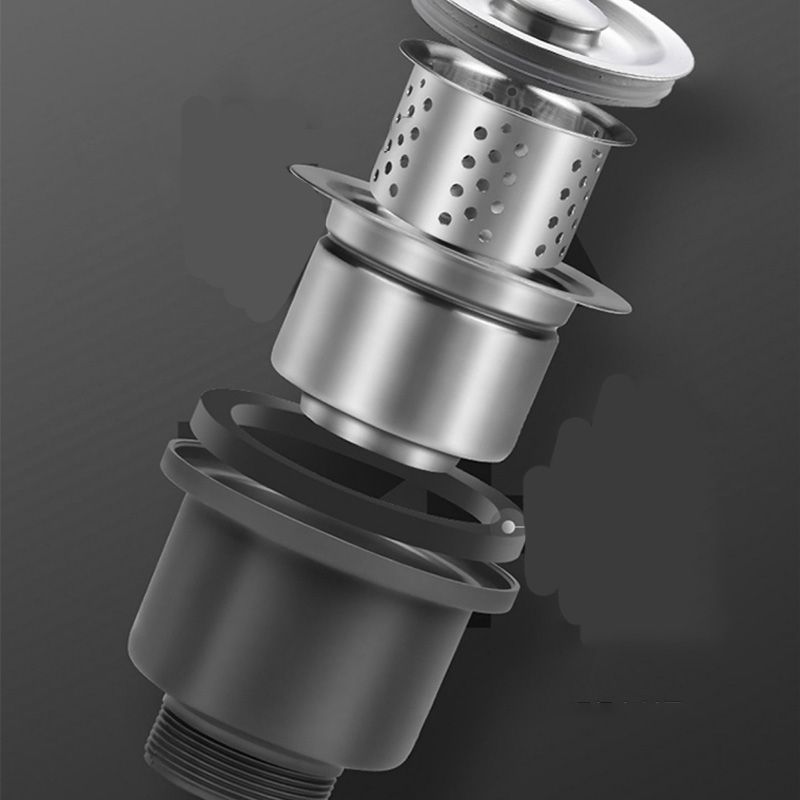 Contemporary Style Kitchen Sink Stainless Steel Fade Resistant Drop-In Kitchen Sink Clearhalo 'Home Improvement' 'home_improvement' 'home_improvement_kitchen_sinks' 'Kitchen Remodel & Kitchen Fixtures' 'Kitchen Sinks & Faucet Components' 'Kitchen Sinks' 'kitchen_sinks' 1200x1200_dc429849-813d-4481-b647-90e268fed4a6