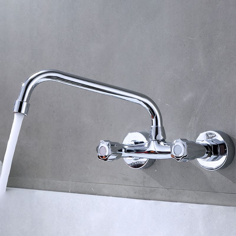 Modern Bar Faucet Brass Knob Handle Swivel Spout Wall Mounted Pot Filler Faucet Clearhalo 'Home Improvement' 'home_improvement' 'home_improvement_kitchen_faucets' 'Kitchen Faucets' 'Kitchen Remodel & Kitchen Fixtures' 'Kitchen Sinks & Faucet Components' 'kitchen_faucets' 1200x1200_dc4afecd-4931-4c00-8807-247ab068c18a
